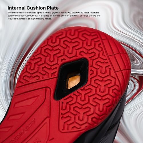 Hundred Court Star Nicht markierende professionelle Badmintonschuhe für Herren (Schwarz Rot)