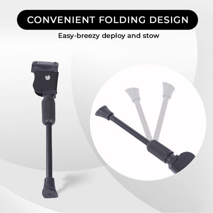 Endless EL1054 Fahrradständer, verstellbar zwischen 24 und 29 Zoll | Schwarz | Material: Aluminiumlegierung | Hochwertiger Fahrrad-Seitenständer mit doppelter Mutter | Für alle Arten von Fahrrädern oder Motorrädern