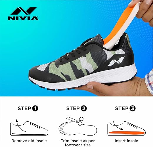 NIVIA – Step Out & Play Unisex-Einlegesohlen für Erwachsene, strapazierfähig und hochwertig, für Boxschuhe (Größe 7)