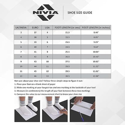 Nivia Ashtang Football Turf Shoes (Fluro Orange, 8 UK/ 9 US / 42 EU) | Rubber, Moulded Insole | Minimal Water Absorption			