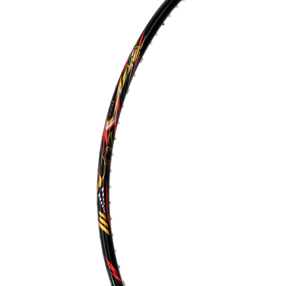 Hundred BATTLE 700 Badminton Racket, 4U, Anthracite/Gold/Orange