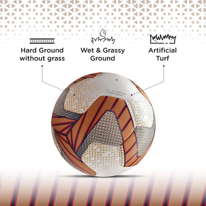 Nivia Unisex Adult Dom Game Football, Golden, 5
