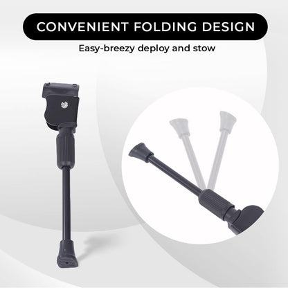 Endless EL1054 Verstellbarer 24-29 Zoll schwarzer Fahrrad-Seitenständer aus Aluminiumlegierung mit Doppelmutter für alle Arten von Fahrrädern oder Motorrädern