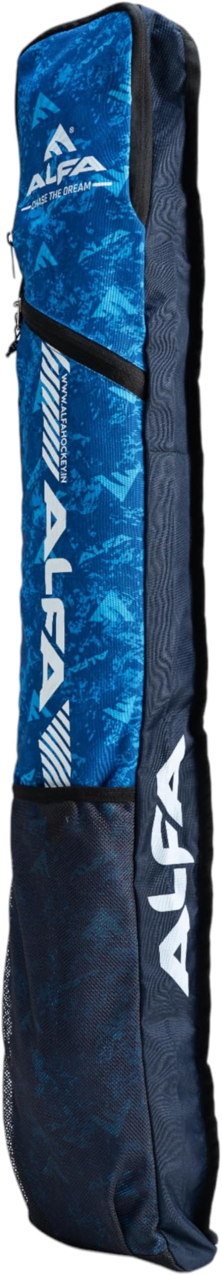 ALFA Storm Hockey-Tasche für zwei Schläger | Mehrfarbig | Verstellbar | Polyester | Leicht und strapazierfähig | Geräumiges Hauptfach | Reißverschlusstasche für Zubehör | Jali-Tasche für Organisation