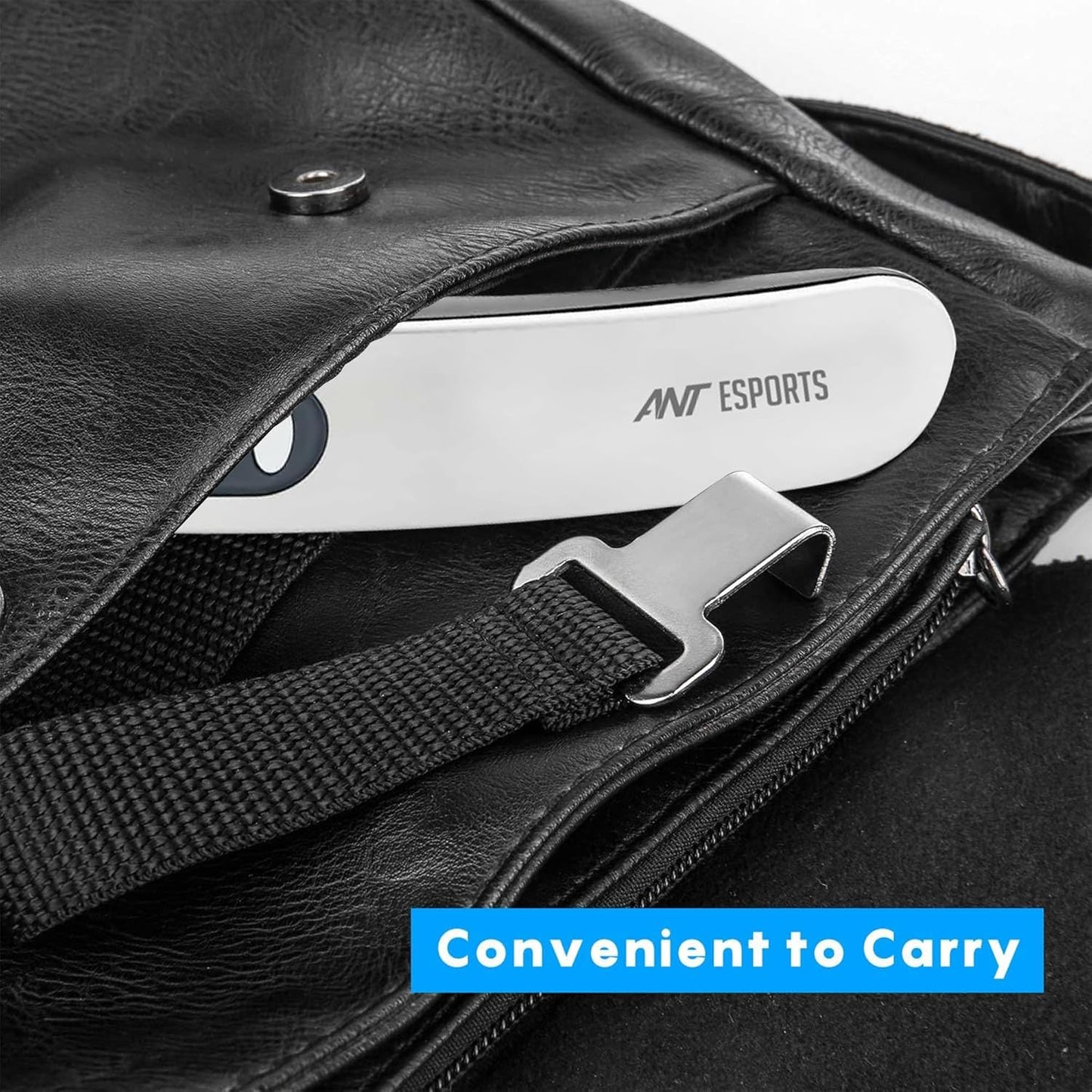 Ant Esports AELS020 Portable Digital Weighing Scale, 50 kg Maximum Capacity, Tare Function, Auto On/Off Feature, Overload Indicator, Low Battery Warning, LED Backlit Display
