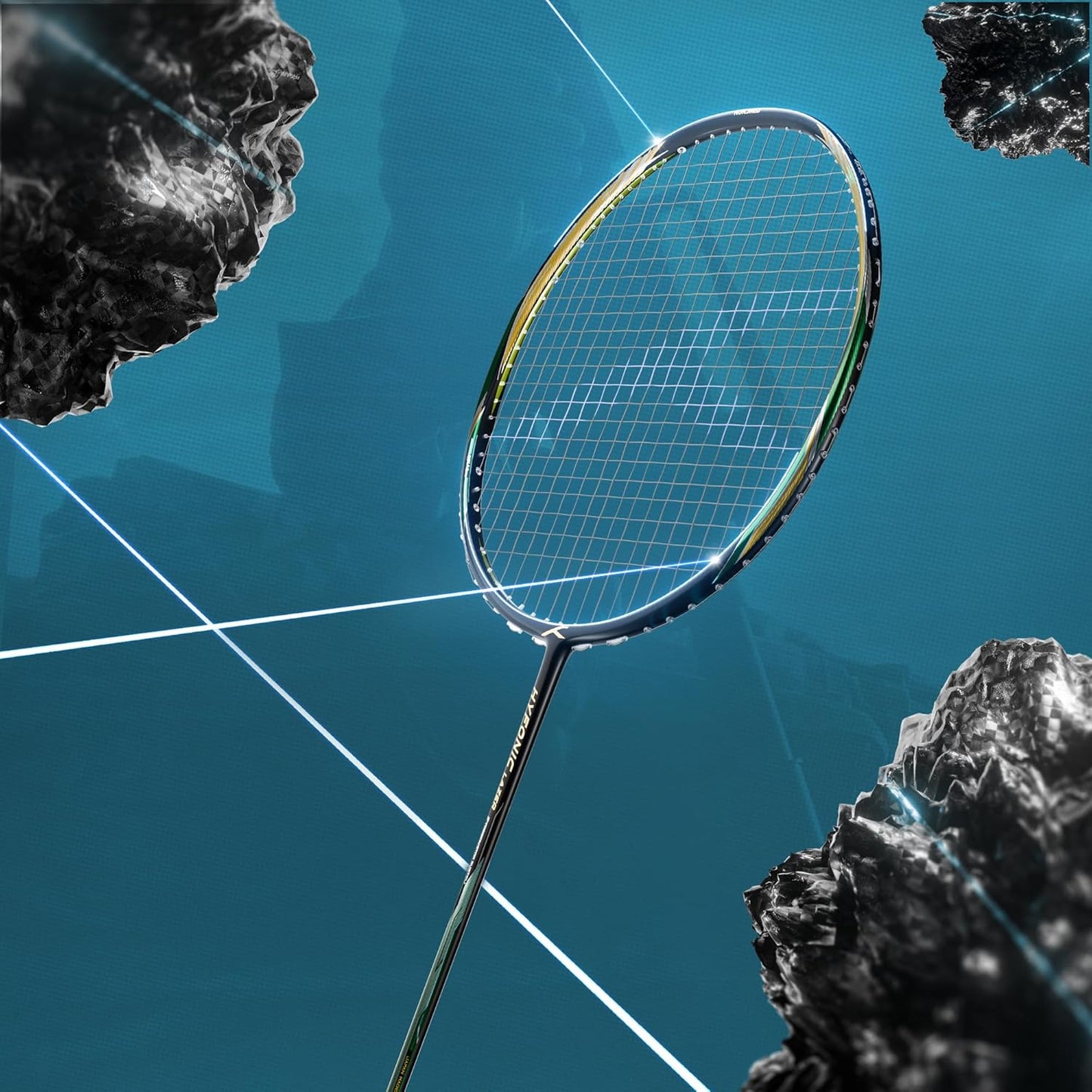 HUNDRED Hyfonic Lazer Badmintonschläger (5U, bespannt)  Präzise Kontrolle & Kraft