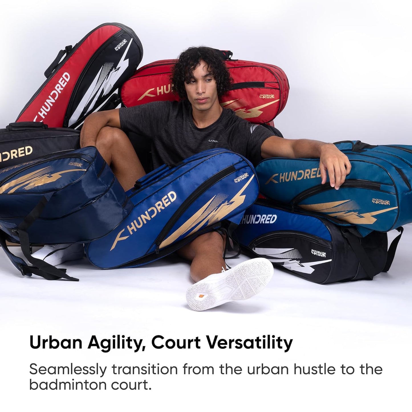 HUNDRED Cosmogear Badminton-Tasche (Blaugrün/Schwarz)