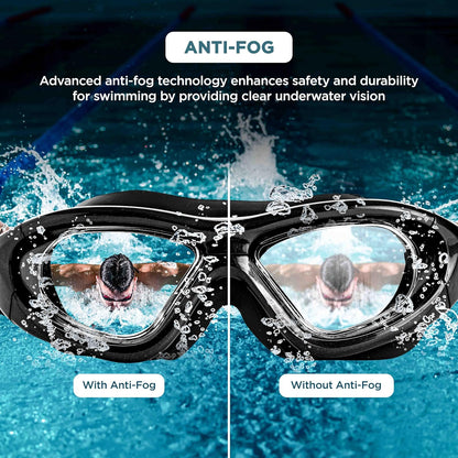 Endless EL1007 Premium-Schwimmbrille mit Antibeschlag- und UV-Schutz  Material: Silikon, PU | Stilvolle Brille mit 180-Grad-Weitwinkel | Weiche Silikondichtung für Dichtheit | Mit Hartschalenetui