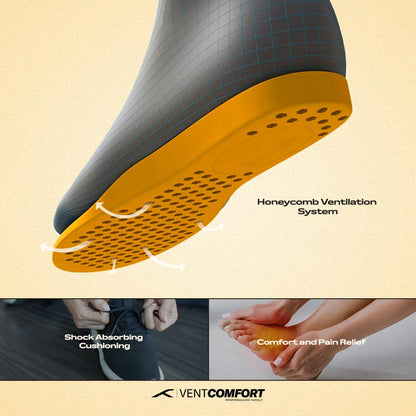Hundred VentComfort Insoles Breathable Honeycomb Design for Fresh, Dry & Odor-Free Feet