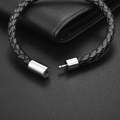 YouBella Bracelets for Men and Boys Black Leather Bracelet for Men | European Hot Retro Style Leather Band Bracelets for Men | Birthday Gift for Men and Boys Anniversary Gift for Husband (Style 1)