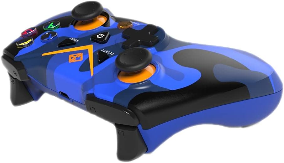 Cosmic Byte C3070W Nebula 2.4G Wireless Gamepad für PC unterstützt Windows XP/7/8/10/11, empfindliche Trigger, verbessert mit USB-C-Anschluss, gummierte Oberfläche (Camo Blue)
