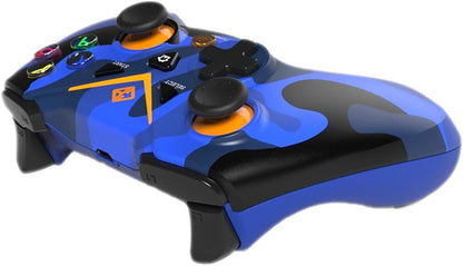 Cosmic Byte C3070W Nebula 2.4G Wireless Gamepad für PC unterstützt Windows XP/7/8/10/11, empfindliche Trigger, verbessert mit USB-C-Anschluss, gummierte Oberfläche (Camo Blue)