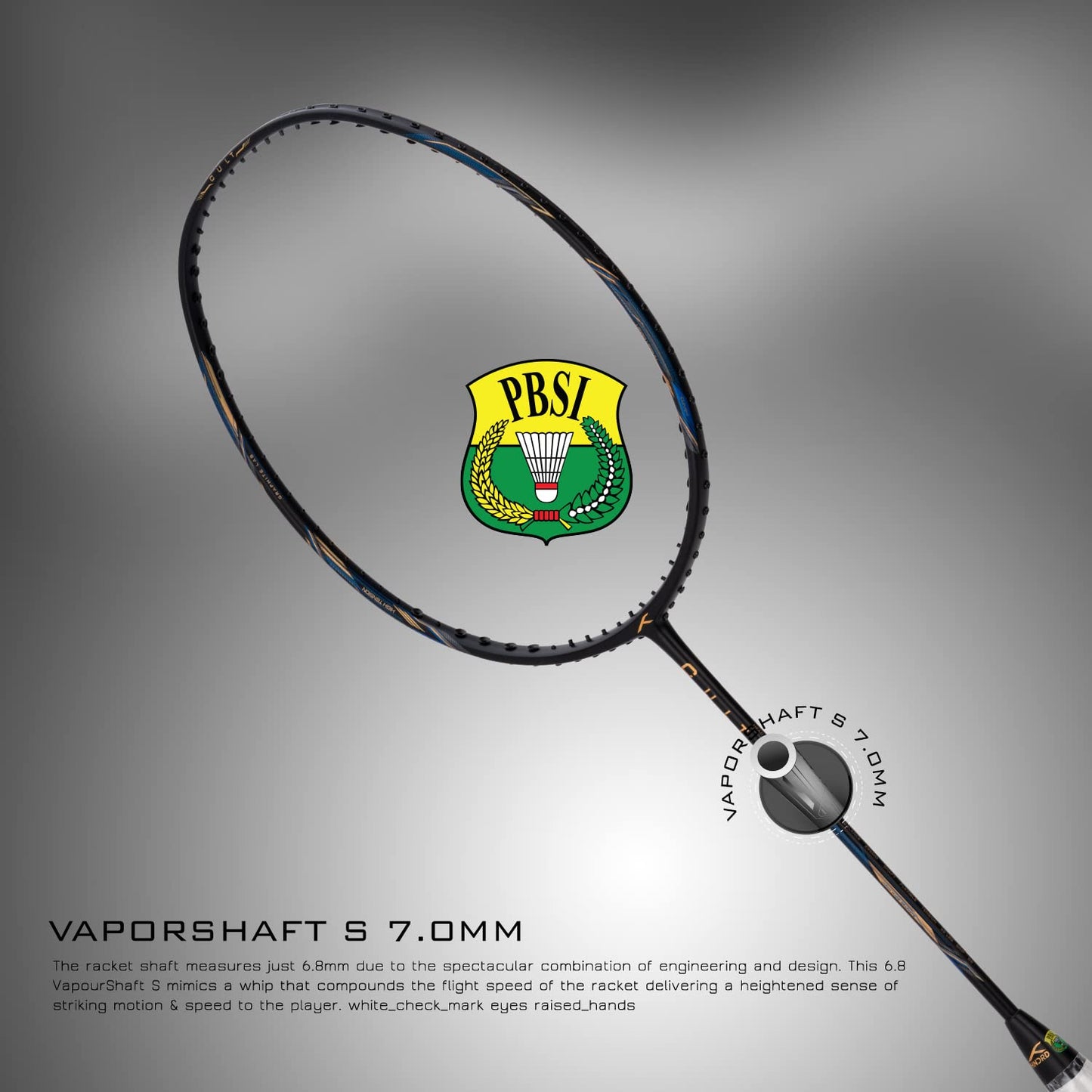 Hundred Cult 82 Carbon Fibre Unstrung Badminton Racket with Full Racket Cover for Intermediate Players
