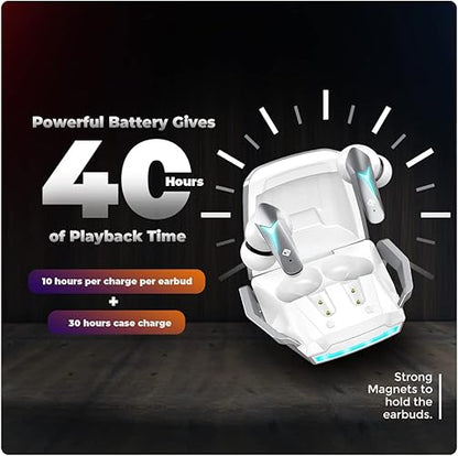 Cosmic Byte CosmoBuds X200 True Wireless Earbuds (TWS), BT 5.3, 38 ms Latenz GOD Mode™, Musikmodus, 40 Stunden, ENC, IPX5, Sprachassistent