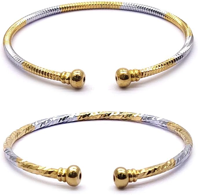 YouBella Silber und Gold Basismetall vergoldet Stilvolle verstellbare Armband für Mädchen und Frauen (Combo von 2)