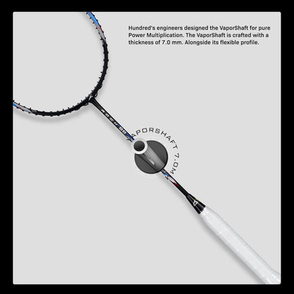 HUNDRED ROCK 88 Carbon Fiber Strung Badminton Racket with Full Racket Cover | For Intermediate Players | 78 grams | Maximum String Tension - 32lbs