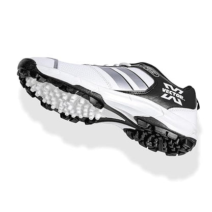 Vector X Blast Cricket Shoes | Color: White & Black | Size: 6 UK/ 7US / 40EU | For Men &amp; Boys | Material: Synthetic Leather | Increase your training load | Recover faster