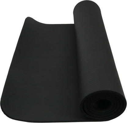 Endless NBR Black Yoga Matte | Bequeme und strapazierfähige Gymnastikmatte | Anti-Rutsch-Phthalat getestet | Größe: 183 * 61cm, 1cm dick | Farbe: Schwarz | NBR-Schaum | Übung, Yoga, Pilates und Workouts