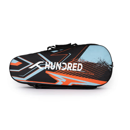 HUNDRED Zest Badminton- und Tennisschläger-Tasche | Material: Polyester | Mehrere Fächer mit Seitentasche | Einfacher Tragegriff | Gepolsterte Rückengurte | Reißverschlusstasche vorne