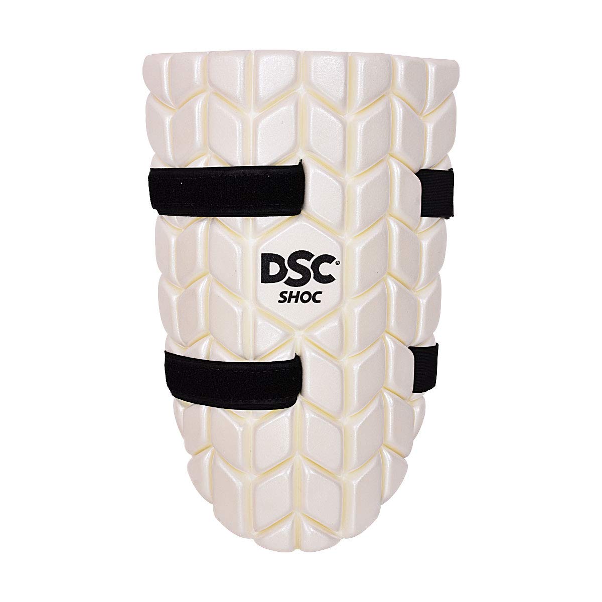 DSC Intense Shoc Cricket Thigh Pads | Material: PVC | For men & boys | Lightweight and molded | Low density foam interior | Adjustable | Soft, absorbent fabric backing | Perfect fit