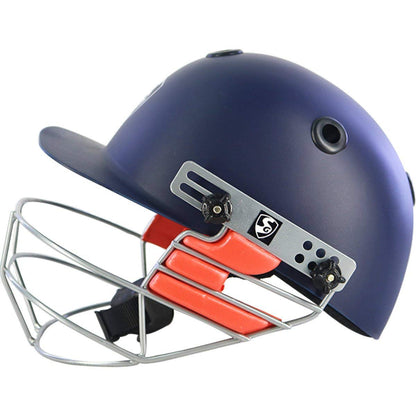 SG OPTIPRO Cricket-Helm | Marineblau | Für Männer & Jungen | Verstellbares Stahlgitter | Atmungsaktive Innenpolsterung | Leichtgewicht