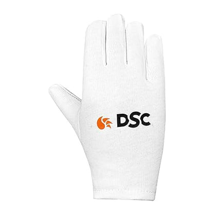 DSC Motion Cotton Palm Full Finger Cricket Batting Inner Gloves für Herren | Größe - Jungen | Farbe : Weiß