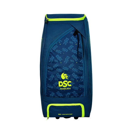 DSC Condor Pro Duffle Wheeler Polyester Cricket Kit Bag | Integriertes Schuhfach | Grün