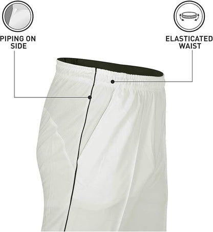 DSC 1500301 Passion Cricket Pants für Männer | Polyester Pants | Cricket Kit | Geeignet für Batting, Bowling, Fielding und Wicket Keeping | Weiße Pants | Größe : M