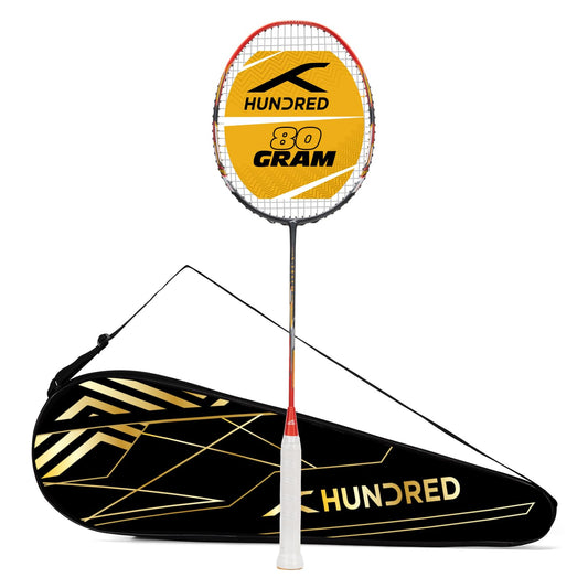 Hundred N-ERGY 80-Strung Badmintonschläger, Dunkelgrau/Rot