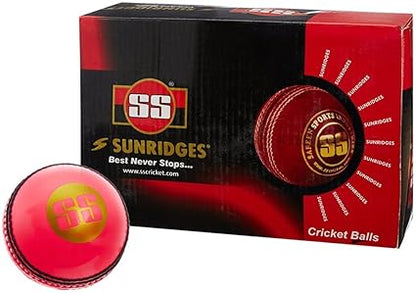 SS Cricket Ball – Incredi Balls by Garihs (red) | Waterproof leather ball | Suitable for practice games | Tournament play | High-quality cork