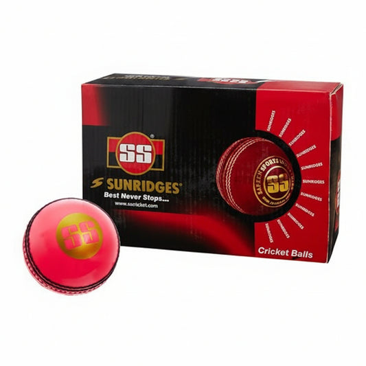 SS Cricketball – Incredi Balls von Garihs (rot) | Wasserfester Lederball | Geeignet für Übungsspiele | Turnierspiel | Hochwertiger Kork