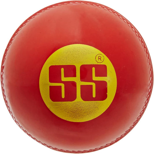 SS Gutsy Synthetische Cricket-Ball (rot)| Wasserdichtes Leder Ball | Geeignet für Praxis Spiel | Turnier Spiel | Top Qualität Kork