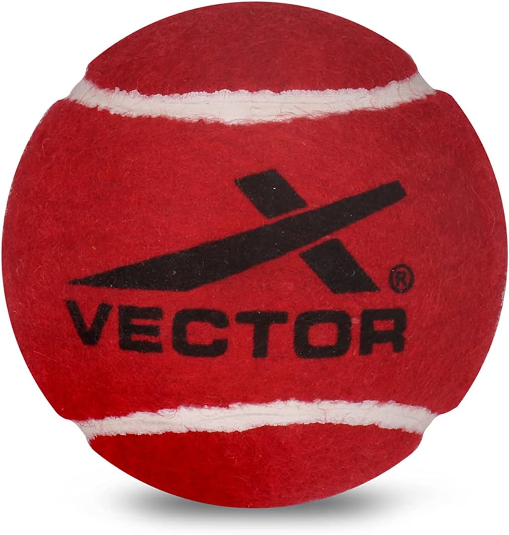Vector X Schwerer Cricket-Tennisball (6 Stück ) – Obermaterial: Gummi, Standardgröße
