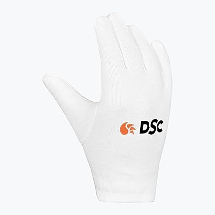 DSC Motion Cotton Palm Full Finger Cricket Batting Inner Gloves für Herren | Größe - Jungen | Farbe : Weiß