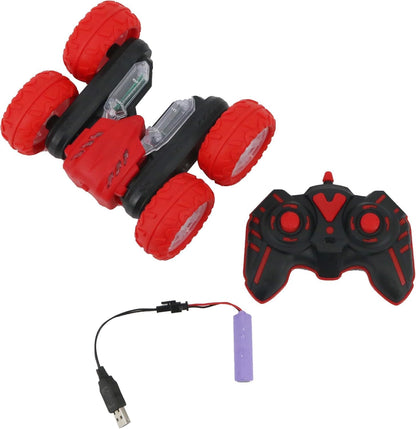 FUNFY 4WD High-Speed RC Butterfly Stunt Toy Car | Assorted | With 360° Flat and V-shaped rotation, double-sided drive | Non-slip, shock-resistant tires | Displays various messages for children