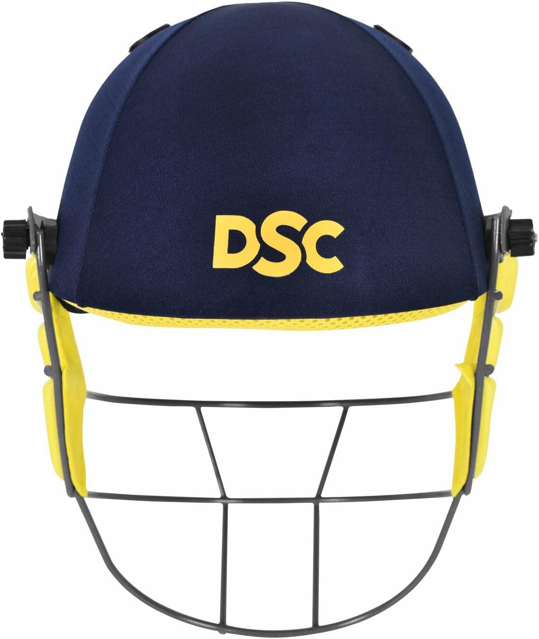 DSC Bouncer Cricket-Helm | Marineblau | Für Männer & Jungen | Stahlgitter | Verstellbarer Rückenstützriemen | Abnehmbares und waschbares Schweißband | Leichtgewicht