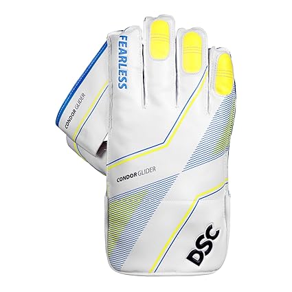 DSC Condor Glider Leather Cricket Wicket Gloves for Men | Size - Boys | Use for Wicket Keeping and Batting