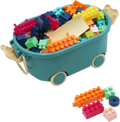 FUNFY 150-teiliges Baustein-Set mit praktischer Aufbewahrungsbox | Aus lebensmittelechtem Material | Mehrfarbig | Unendliche kreative Möglichkeiten und einfache Organisation | Vorschulspielzeug für Kinder