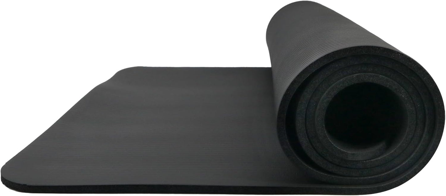 Endless NBR Black Yoga Matte | Bequeme und strapazierfähige Gymnastikmatte | Anti-Rutsch-Phthalat getestet | Größe: 183 * 61cm, 1cm dick | Farbe: Schwarz | NBR-Schaum | Übung, Yoga, Pilates und Workouts