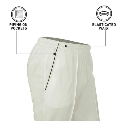 DSC 1500290 Atmos Polyester Cricket Pants | For Men | Material: Polyester | Ideal for Indian climate conditions | Fully elasticated waistband and raw leg length for individual fit