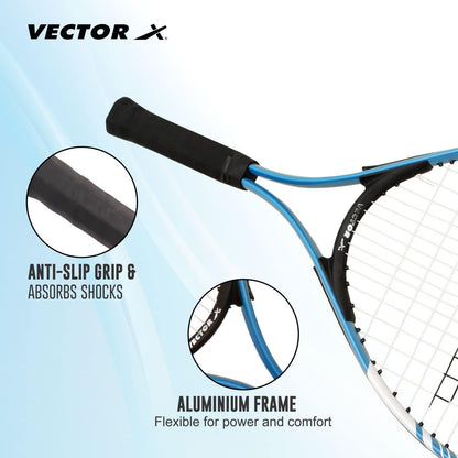 Vector X Vxt 520 25 inch full string tennis racket (yellow, black)
