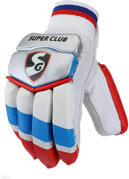 SG Super Club Cricket Batting Gloves | Multicolor | For Right-Handed Batsman