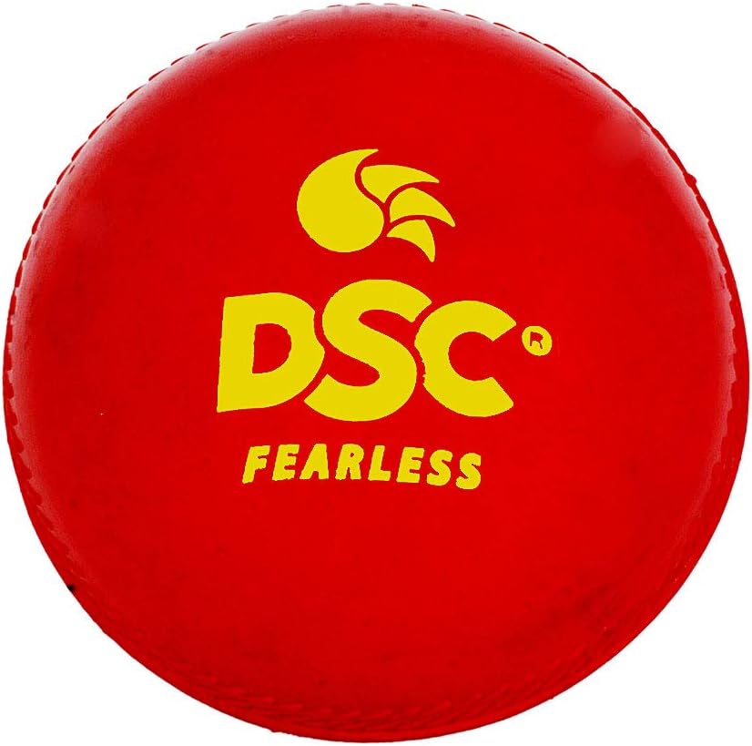 DSC Synthetic Wobble Leather Cricket Ball (Red) | Waterproof Leather Ball | Suitable for Practice Play | Tournament Play | Top Quality Cork