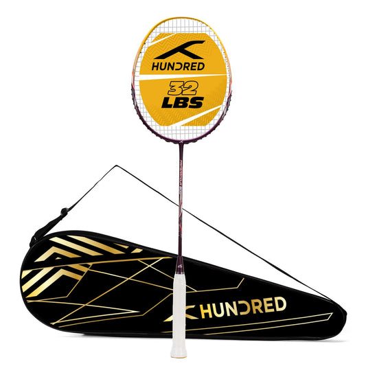 Hundred Primearmour 800 Badmintonschläger mit Carbonfasersaiten | Material: Carbonfaser | Geschlecht: Unisex | 84 g 4U Leichtgewicht