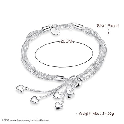 YouBella Silver Plated Charm Armband | Silber | Material: Messing | Modischer Modeschmuck | Für Frauen & Mädchen | Langlebige Ausführung | Geeignet für alle Anlässe