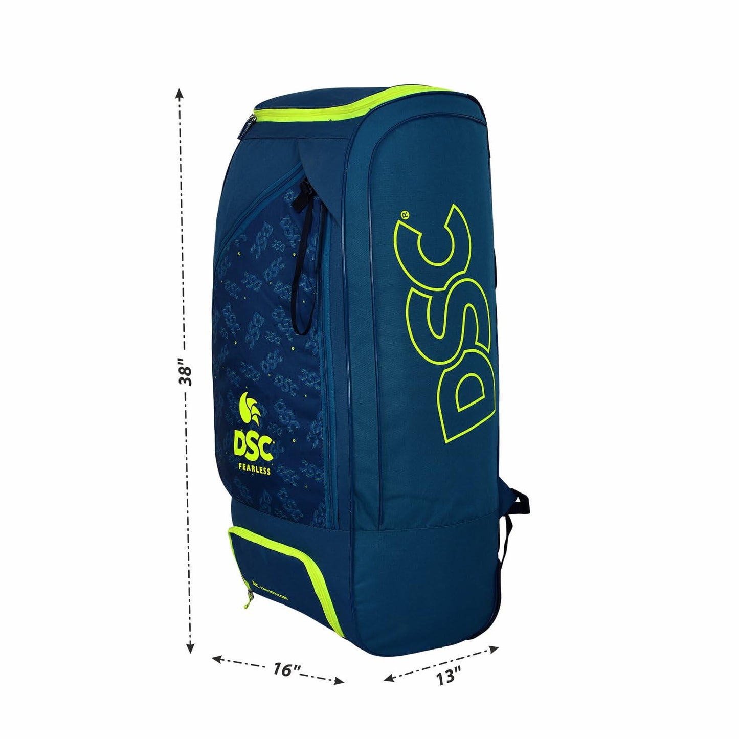 DSC Condor Pro Duffle Wheeler Polyester Cricket Kit Bag | Integrated Shoe Compartment | Green