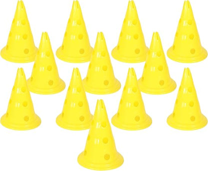 Endless Fußball Kegel von 12 Pcs | Multicolor | Kunststoff | Sporttraining Agility Feld Marker Kegel für Skating Basketball Fußball Praxis Drills | Geeignet für Indoor & Outdoor Games Hindernis