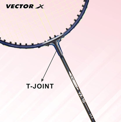 Vector X badminton racket | Color: Multicolour | Size: One size | For men & boys | Material: Aluminium | Set of 2 with 3 nylon shuttlecocks | Outdoor play, backyards | Sports training