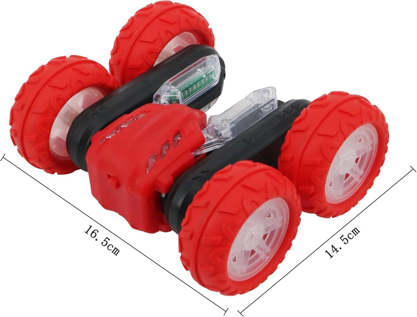 FUNFY 4WD High-Speed RC Butterfly Stunt Toy Car | Assorted | With 360° Flat and V-shaped rotation, double-sided drive | Non-slip, shock-resistant tires | Displays various messages for children
