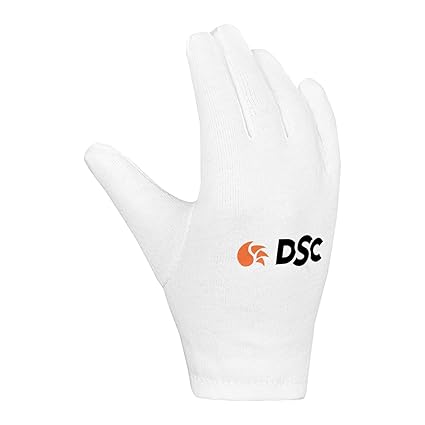 DSC Motion Cotton Palm Full Finger Cricket Batting Inner Gloves für Herren | Größe - Jungen | Farbe : Weiß